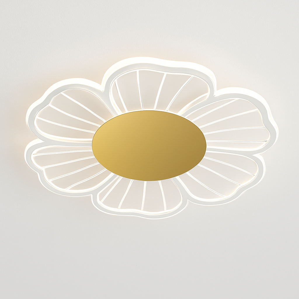 Plafonnier moderne LED en forme de fleur Majesty Rosine Confluence - Esprit Contemporain & Décor Élégant