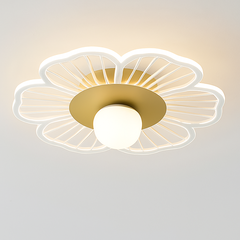 Plafonnier moderne LED en forme de fleur Majesty Rosine Confluence - Esprit Contemporain & Décor Élégant