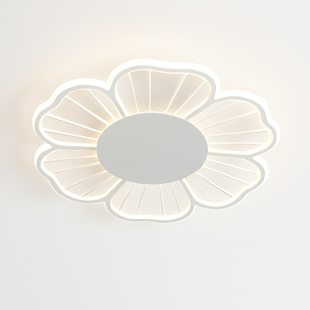 Plafonnier moderne LED en forme de fleur Majesty Rosine Confluence - Esprit Contemporain & Décor Élégant