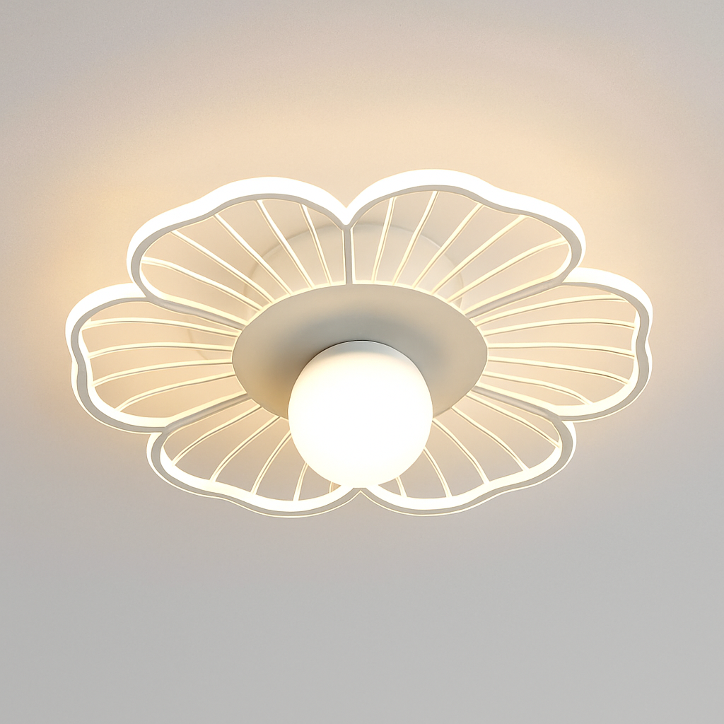 Plafonnier moderne LED en forme de fleur Majesty Rosine Confluence - Esprit Contemporain & Décor Élégant