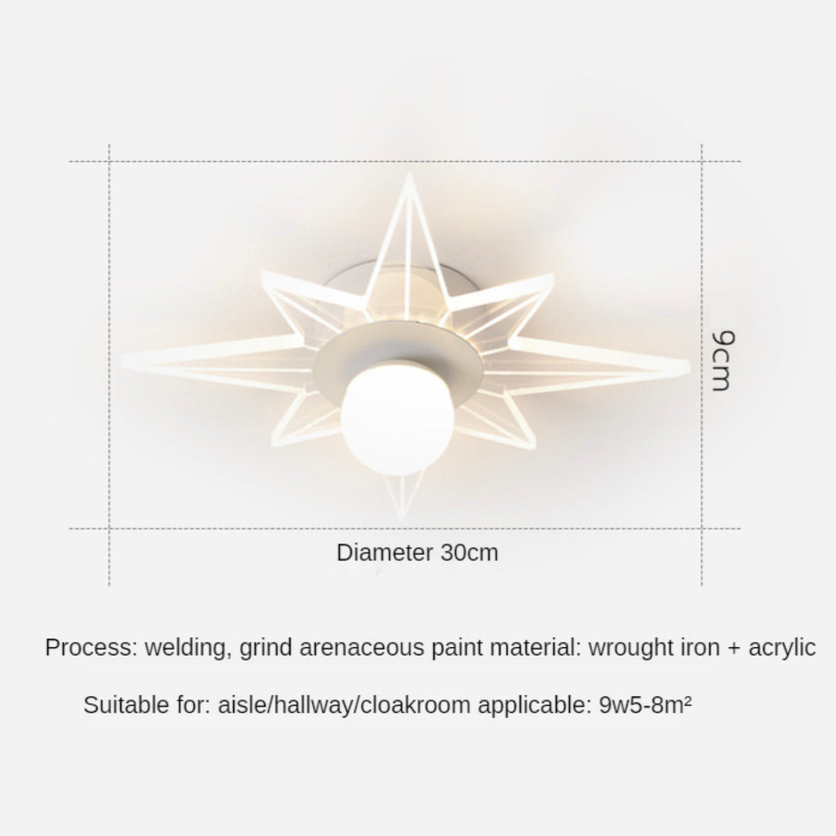 Plafonnier — Moderne LED en forme d'étoile Majesty