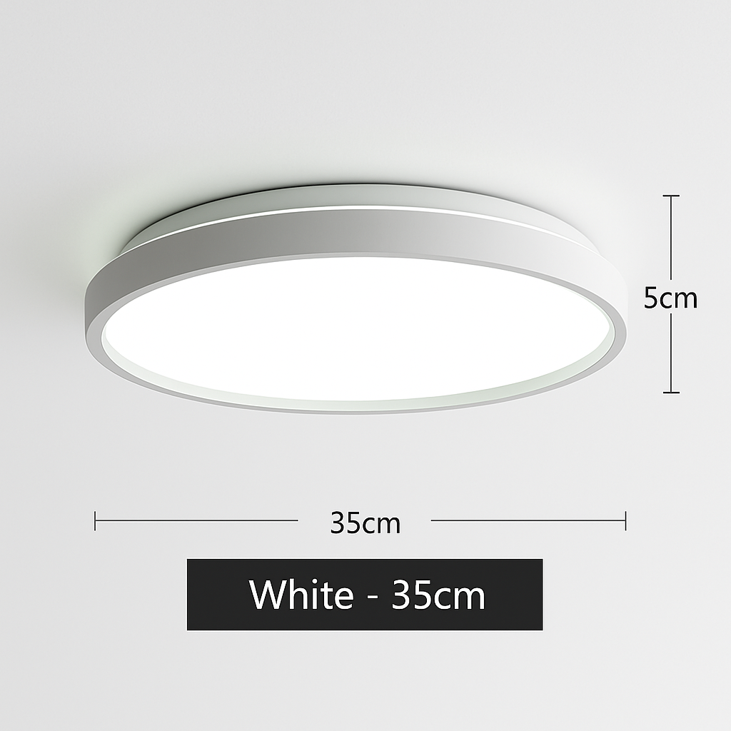Plafonnier moderne LED métallique circulaire et fin Glenn Clarisse Épure - Une Note Actuelle dans le Décor