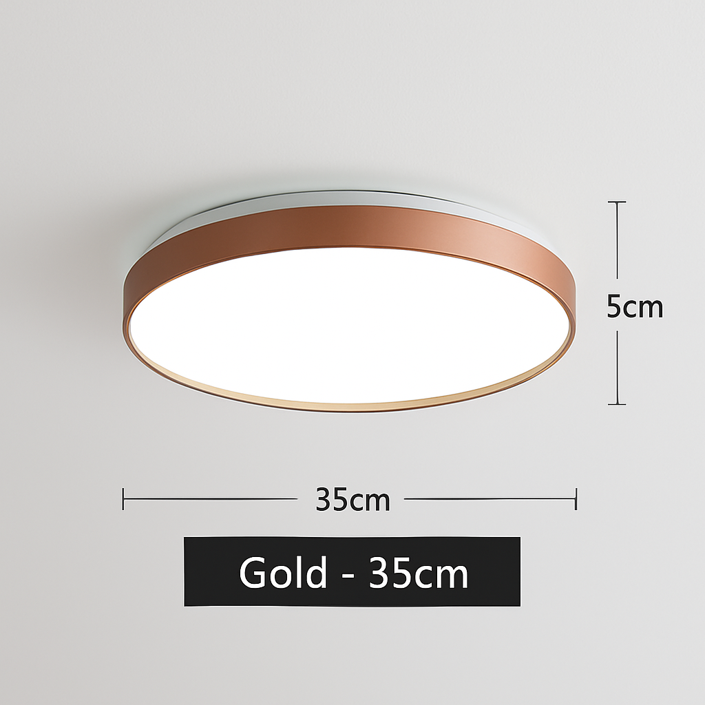 Plafonnier moderne LED métallique circulaire et fin Glenn Clarisse Épure - Une Note Actuelle dans le Décor
