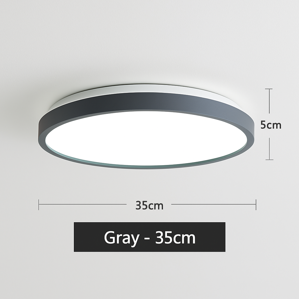 Plafonnier moderne LED métallique circulaire et fin Glenn Clarisse Épure - Une Note Actuelle dans le Décor