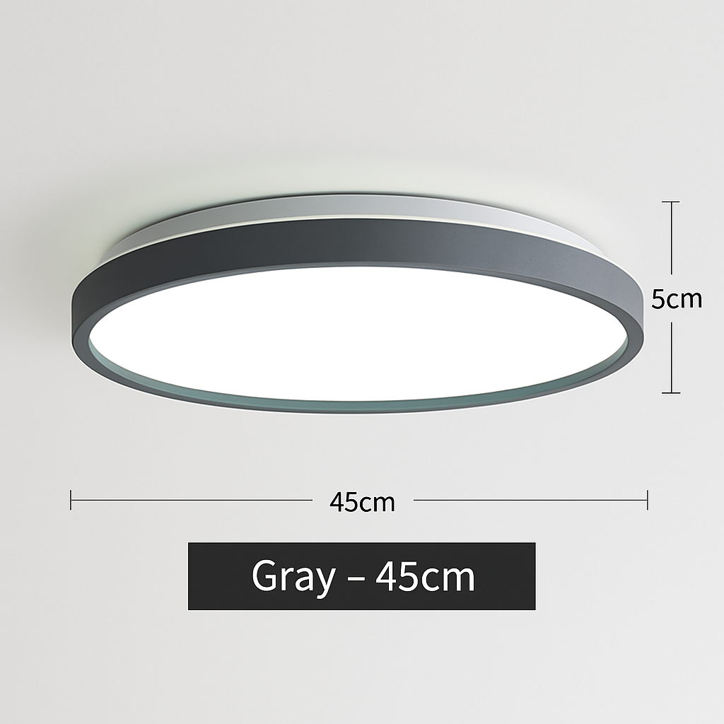 Plafonnier moderne LED métallique circulaire et fin Glenn Clarisse Épure - Une Note Actuelle dans le Décor