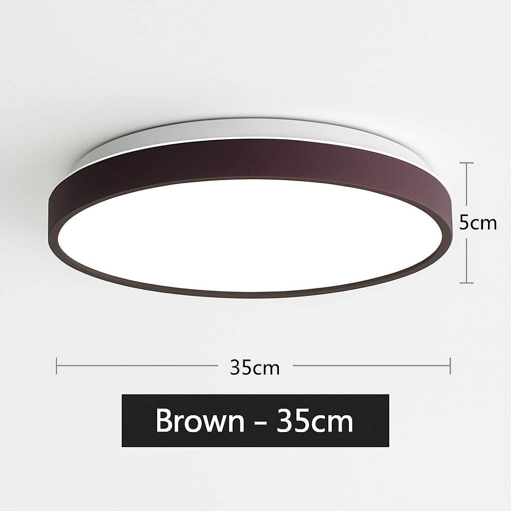 Plafonnier moderne LED métallique circulaire et fin Glenn Clarisse Épure - Une Note Actuelle dans le Décor