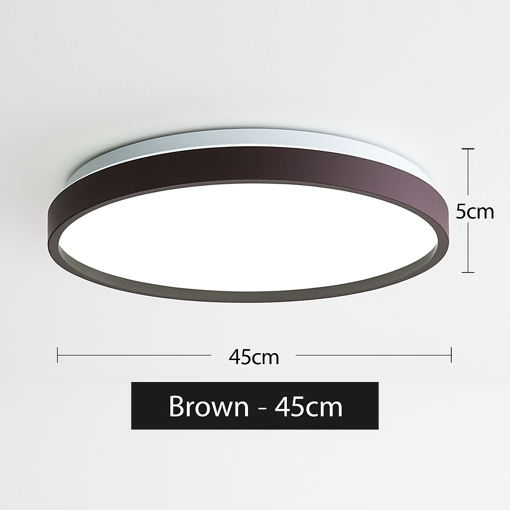 Plafonnier moderne LED métallique circulaire et fin Glenn Clarisse Épure - Une Note Actuelle dans le Décor
