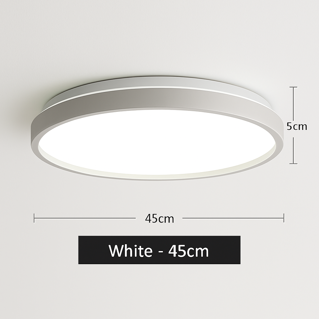 Plafonnier moderne LED métallique circulaire et fin Glenn Clarisse Épure - Une Note Actuelle dans le Décor