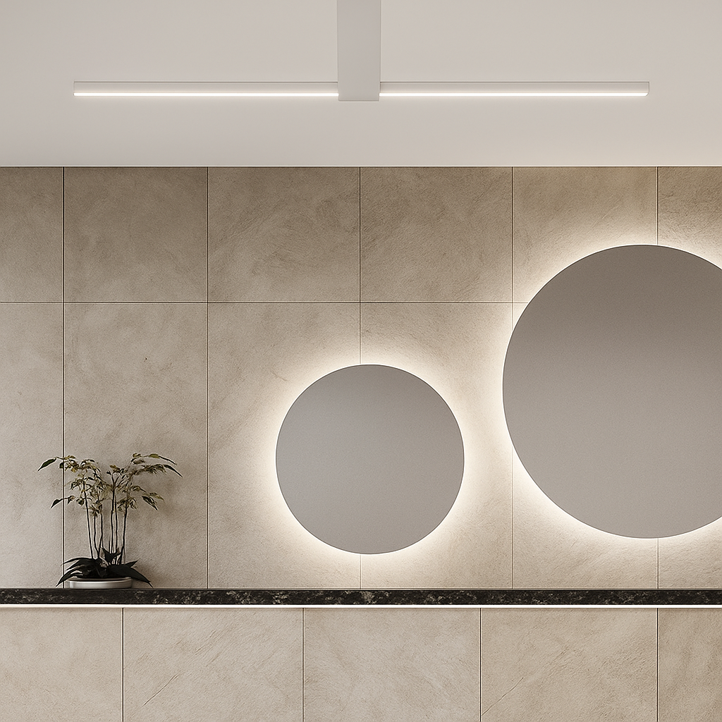 Plafonnier moderne LED minimaliste barre lumineuse Mahil Simon Lointain - Une Présence Sobre et Élégante