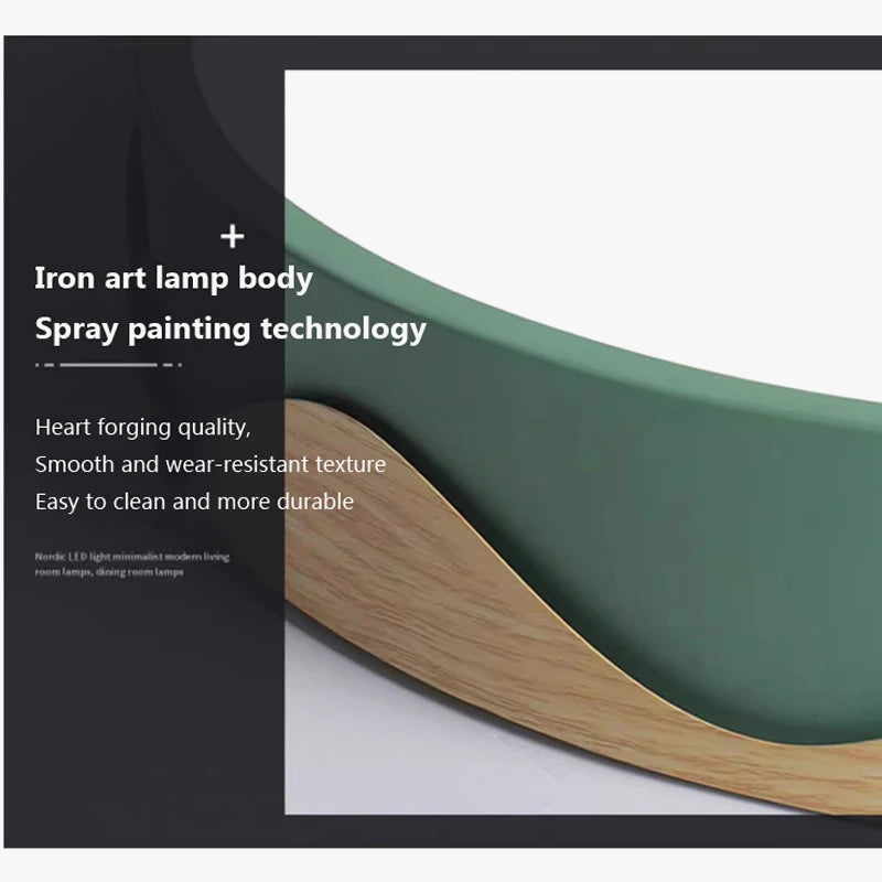 Plafonnier moderne à leds circulaire grain de bois éclairage décoratif Daphné Finesse - Matière Chaleureuse & Lignes Élégantes