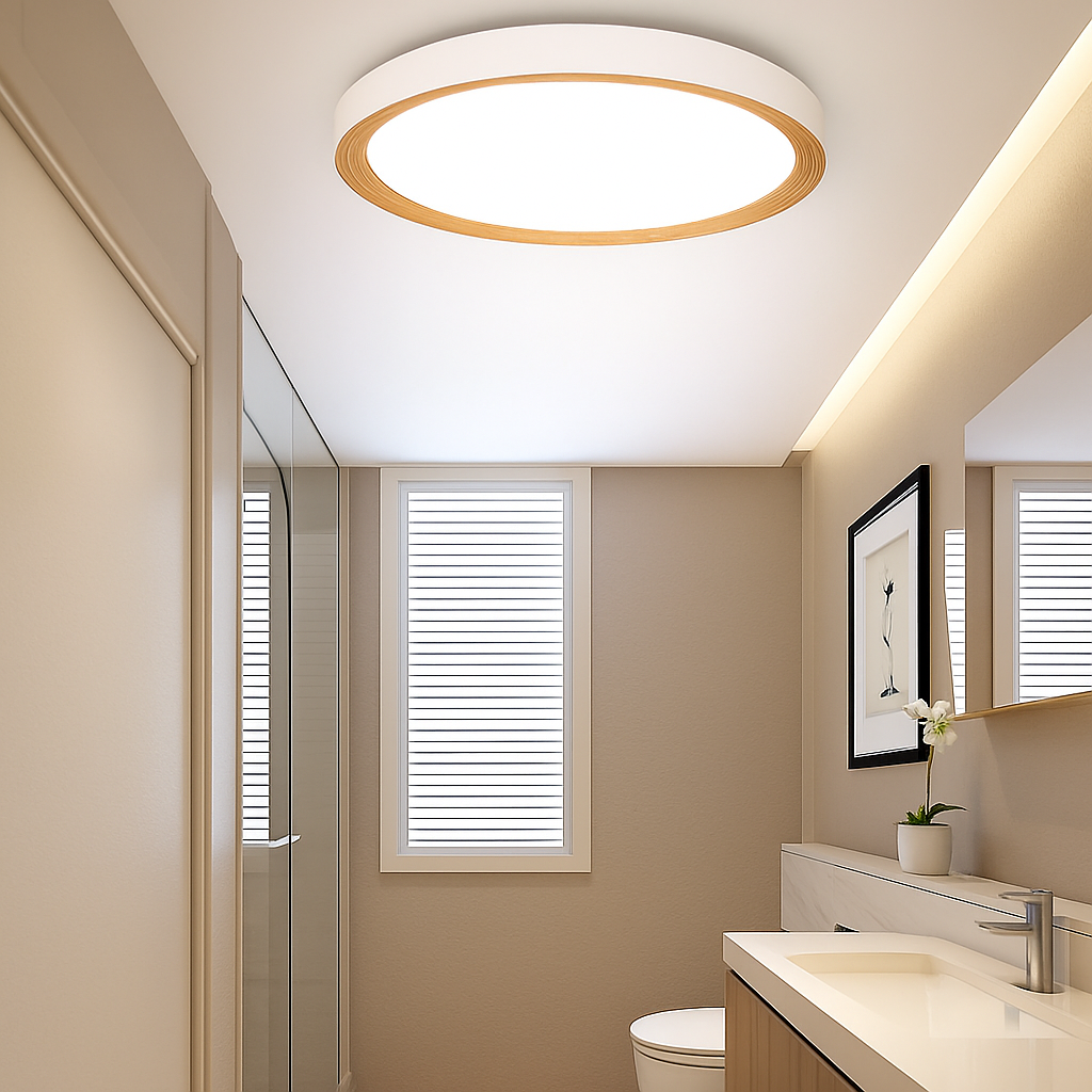 Plafonnier moderne à leds en bois pour éclairage intérieur Delphine Cime - Le Charme du Bois au Quotidien