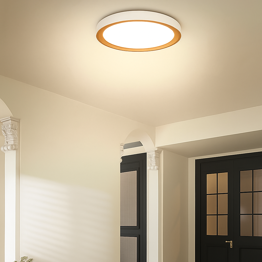 Plafonnier moderne à leds en bois pour éclairage intérieur Delphine Cime - Le Charme du Bois au Quotidien