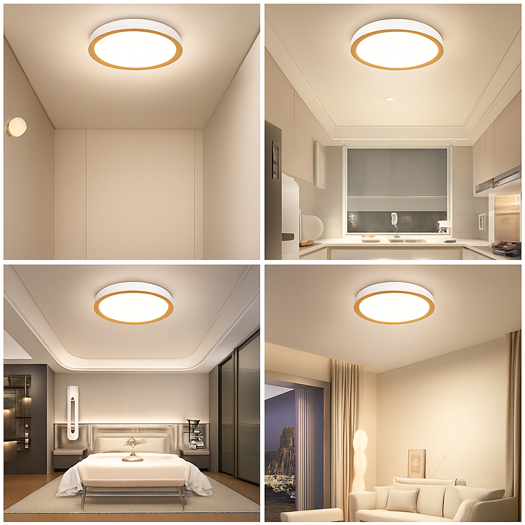 Plafonnier moderne à leds en bois pour éclairage intérieur Delphine Cime - Le Charme du Bois au Quotidien