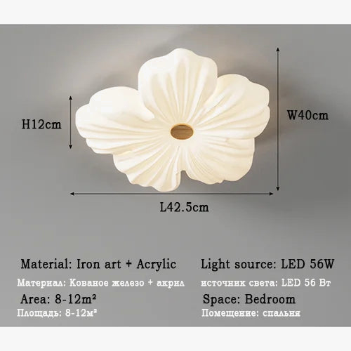 Plafonnier moderne à leds en forme de fleur pour décoration intérieure Adélie Souffle - Une Note Actuelle dans le Décor