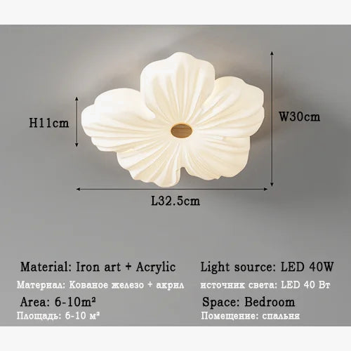 Plafonnier moderne à leds en forme de fleur pour décoration intérieure Adélie Souffle - Une Note Actuelle dans le Décor