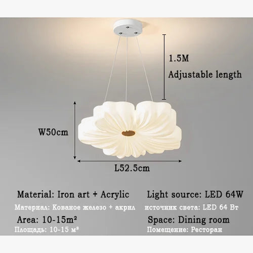 Plafonnier moderne à leds en forme de fleur pour décoration intérieure Adélie Souffle - Une Note Actuelle dans le Décor