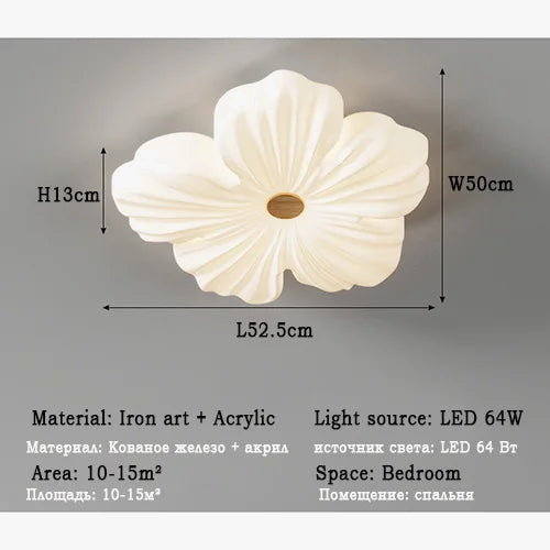 Plafonnier moderne à leds en forme de fleur pour décoration intérieure Adélie Souffle - Une Note Actuelle dans le Décor