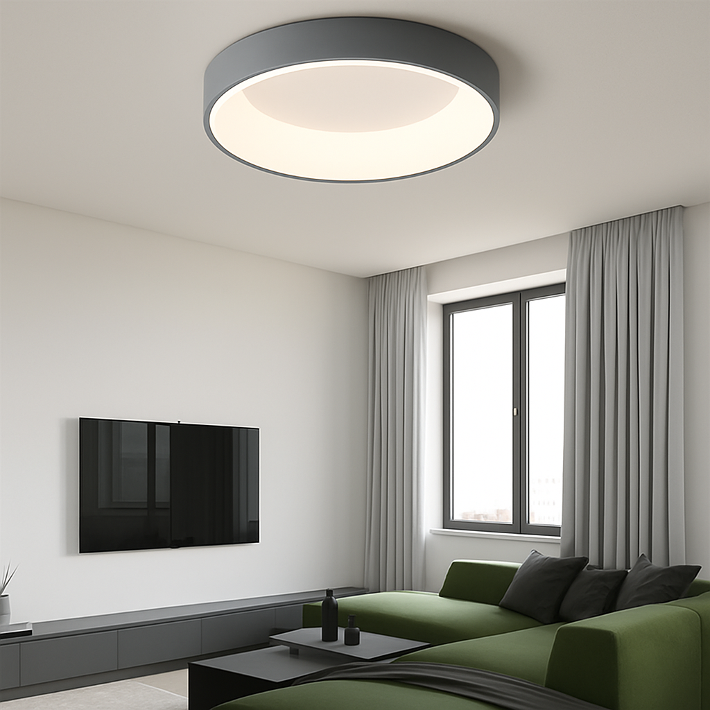 Plafonnier moderne à leds minimaliste avec télécommande Virgile Poème - Lignes Épurées & Atmosphère Sereine