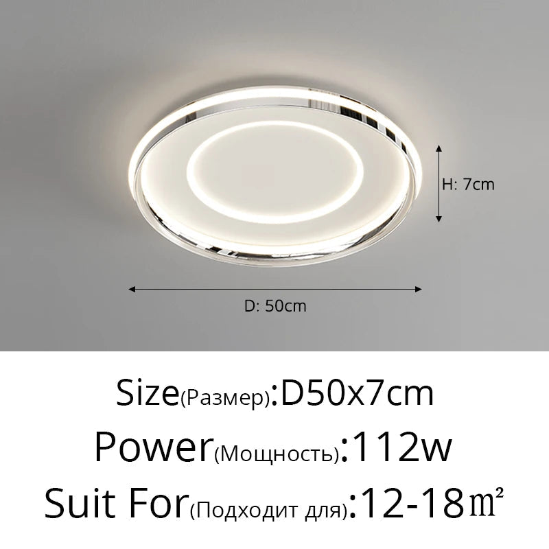 Plafonnier moderne à leds nordique créatif luminaires intérieur Thaïs Élan - Lignes Épurées & Atmosphère Sereine