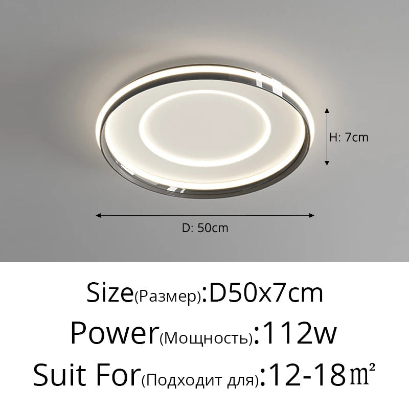 Plafonnier moderne à leds nordique créatif luminaires intérieur Thaïs Élan - Lignes Épurées & Atmosphère Sereine