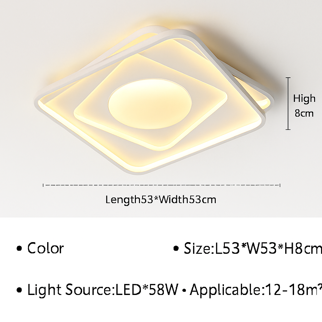 Plafonnier moderne à leds pour décoration intérieure Camille Aquarelle - Esprit Contemporain & Décor Élégant