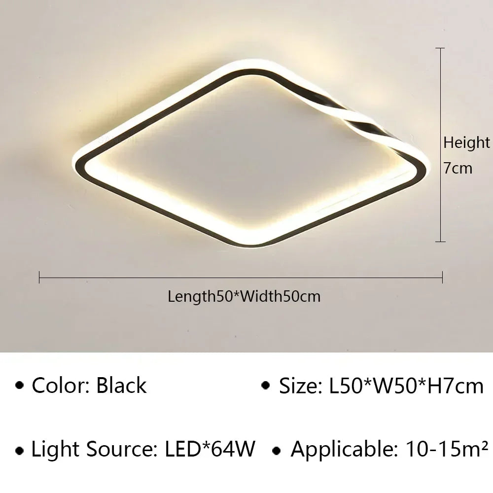 Plafonnier moderne à leds pour décoration intérieure élégante Eugène Silhouette - Présence Moderne & Harmonie Intérieure