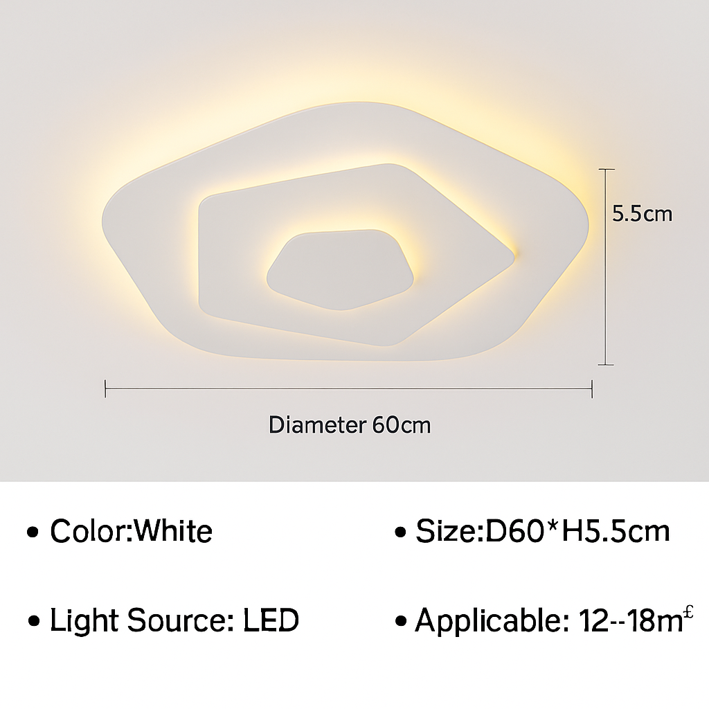 Plafonnier moderne à LEDs pour salon salle à manger chambre enfants salle d'étude allée décor à la maison Noé Cantate - Présence Moderne & Harmonie Intérieure