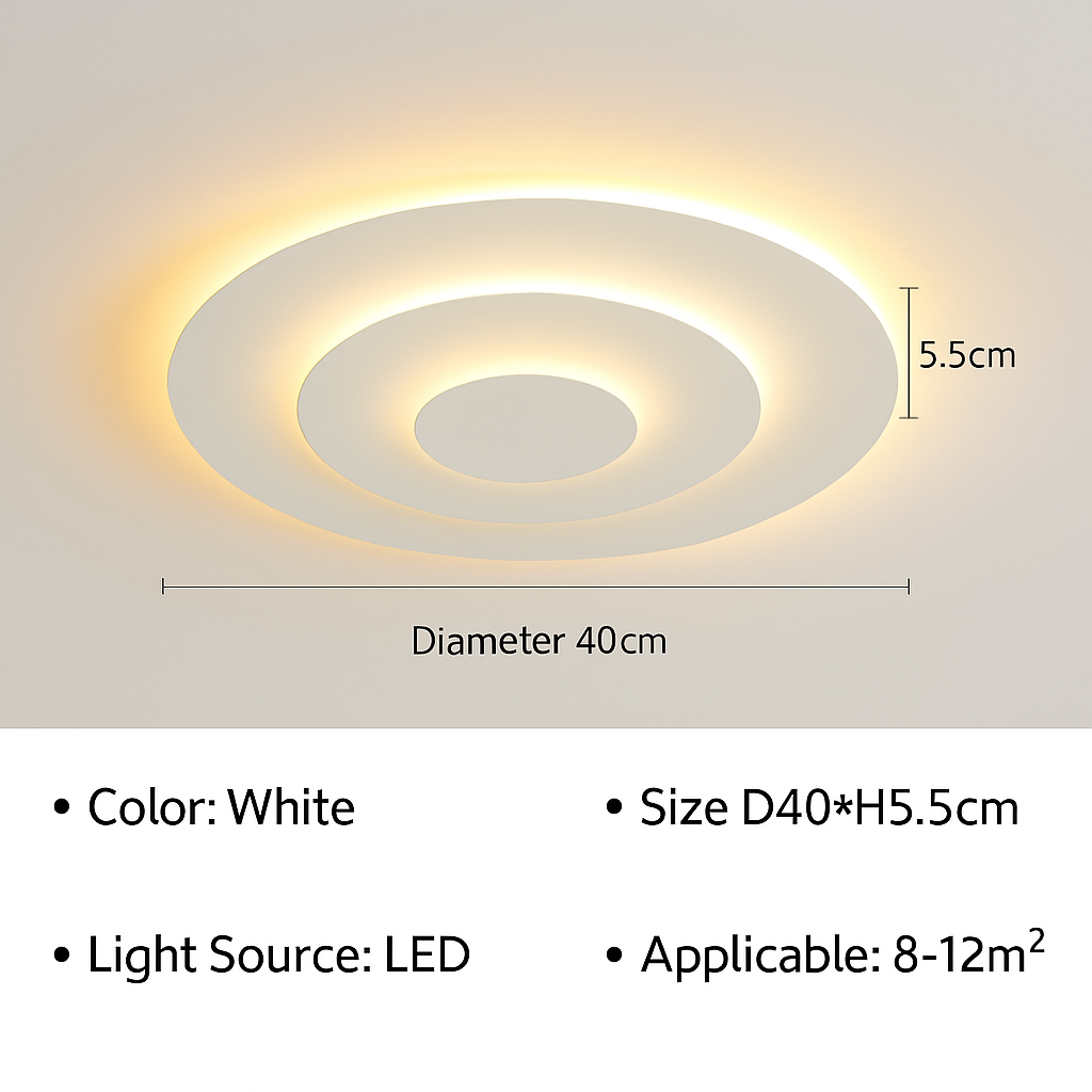 Plafonnier moderne à LEDs pour salon salle à manger chambre enfants salle d'étude allée décor à la maison Noé Cantate - Présence Moderne & Harmonie Intérieure