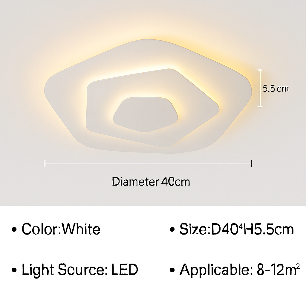Plafonnier moderne à LEDs pour salon salle à manger chambre enfants salle d'étude allée décor à la maison Noé Cantate - Présence Moderne & Harmonie Intérieure