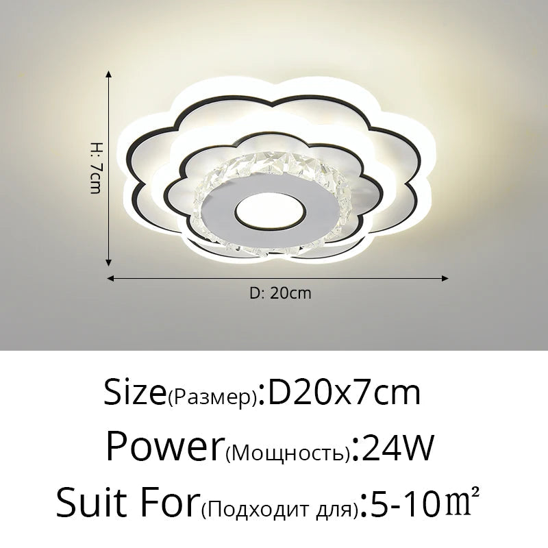 Plafonnier moderne minimaliste en cristal à led créatif Lucien Harmonie - Lignes Épurées & Atmosphère Sereine