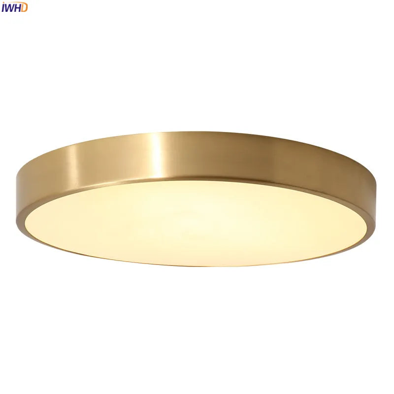 Plafonnier — Moderne nordique en cuivre LED acrylique iwhd