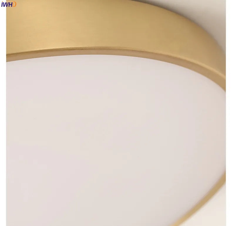 Plafonnier — Moderne nordique en cuivre LED acrylique iwhd
