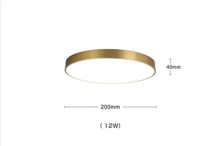 Plafonnier — Moderne nordique en cuivre LED acrylique iwhd