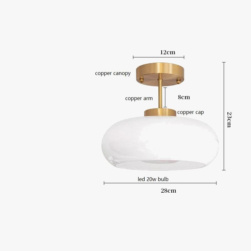 Plafonnier — Moderne nordique en verre LED iwhd