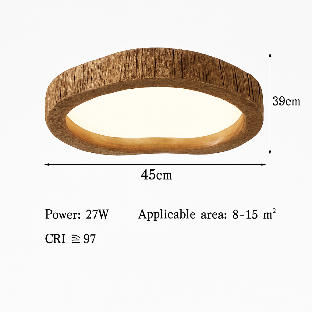 Plafonnier moderne nordique protection des yeux lumière complète Coralie Finesse - Une Présence Sobre et Élégante