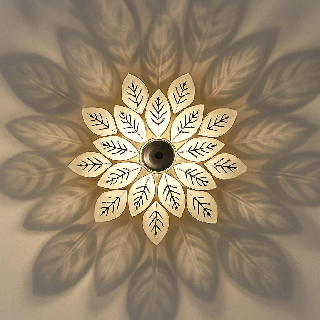 Plafonnier moderne à ombre de fleur pour décoration intérieure Samia Vallée - Une Note Actuelle dans le Décor