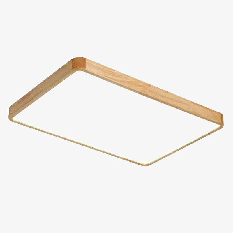 Plafonnier — Moderne ultra fin avec télécommande en bois et acrylique