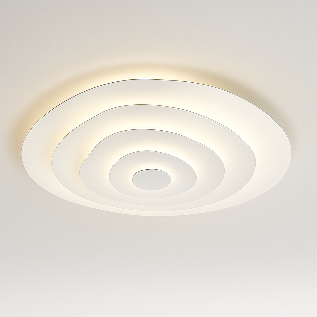 Plafonnier multicouche design en forme irrégulière originale Célia Clairval - Une Note Organique dans le Décor