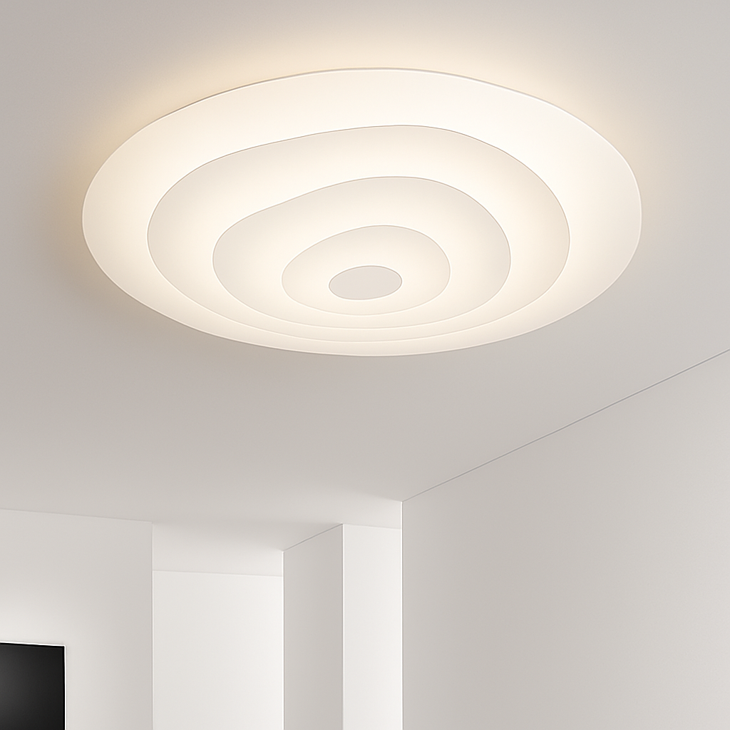 Plafonnier multicouche design en forme irrégulière originale Célia Clairval - Une Note Organique dans le Décor