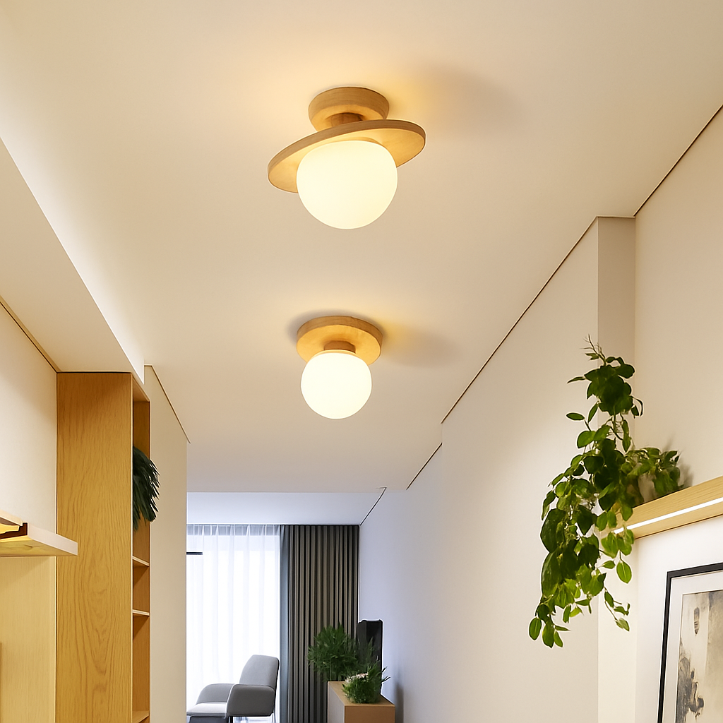 Plafonnier nordique en bois massif Félix Aubade - Esprit Naturel & Décor Chaleureux