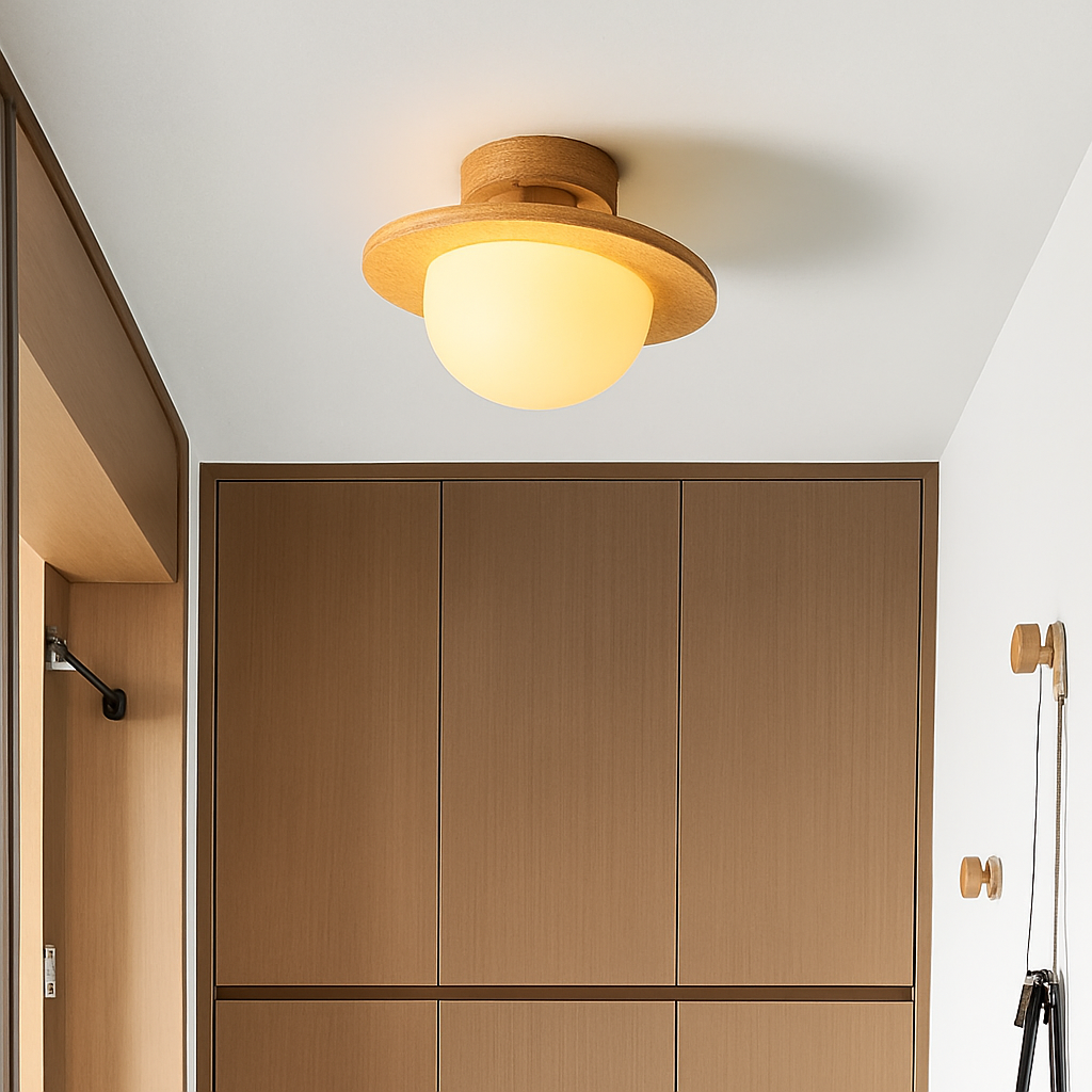 Plafonnier nordique en bois massif Félix Aubade - Esprit Naturel & Décor Chaleureux