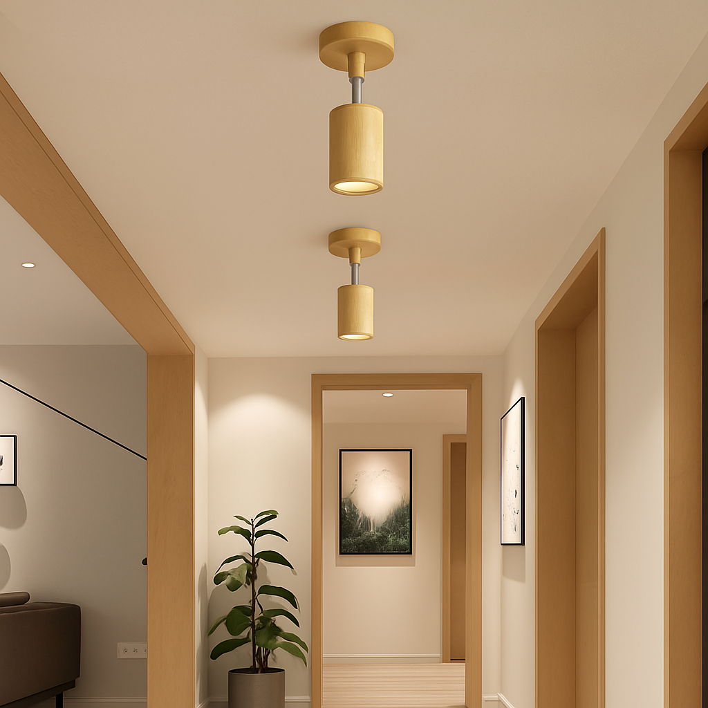 Plafonnier nordique en bois massif pour décoration intérieure Maxence Harmonie - Le Charme du Bois au Quotidien
