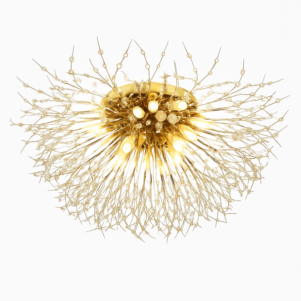 Plafonnier — Nordique en cristal design moderne créatif rond pissenlit