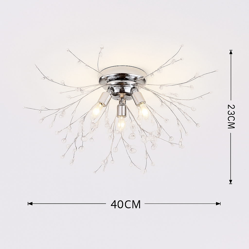 Plafonnier — Nordique en cristal design moderne créatif rond pissenlit