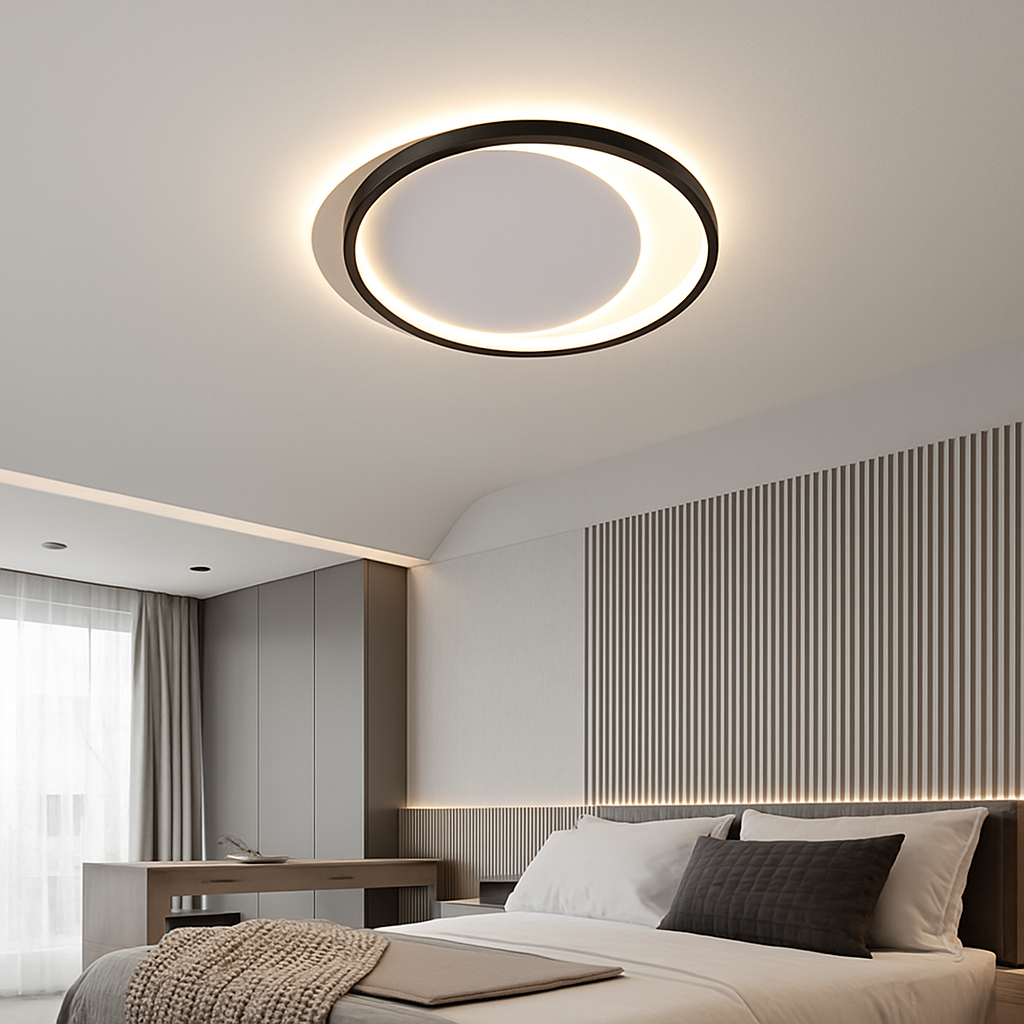 Plafonnier — Nordique LED en bois aluminium ultra-mince et créatif