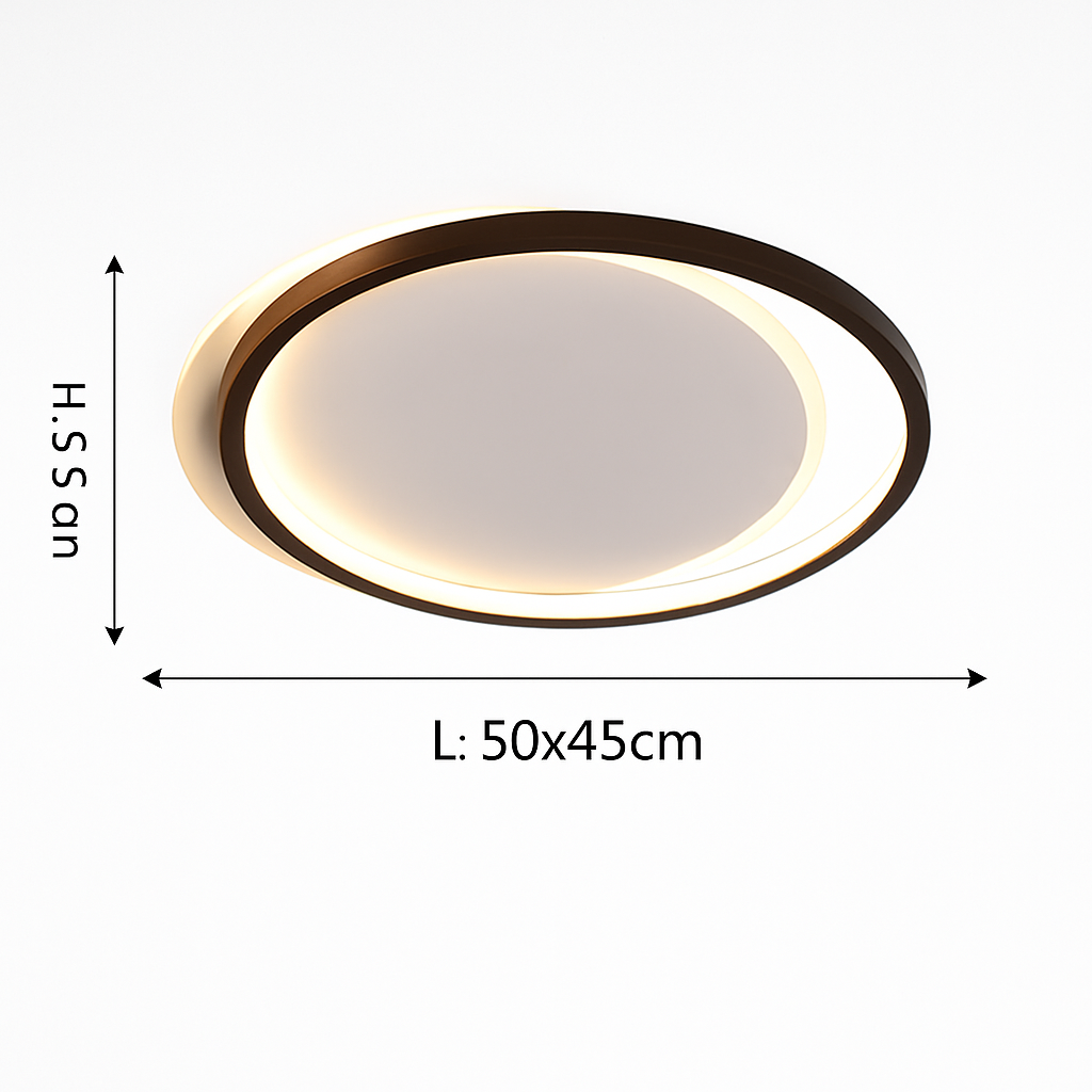 Plafonnier — Nordique LED en bois aluminium ultra-mince et créatif