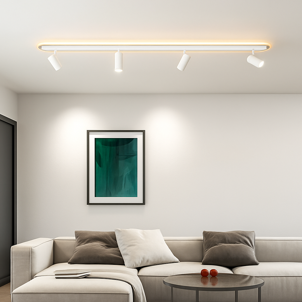 Plafonnier nordique moderne avec spots design élégant et lumineux Agathe Lueur - Esprit Épuré & Harmonie Intérieure