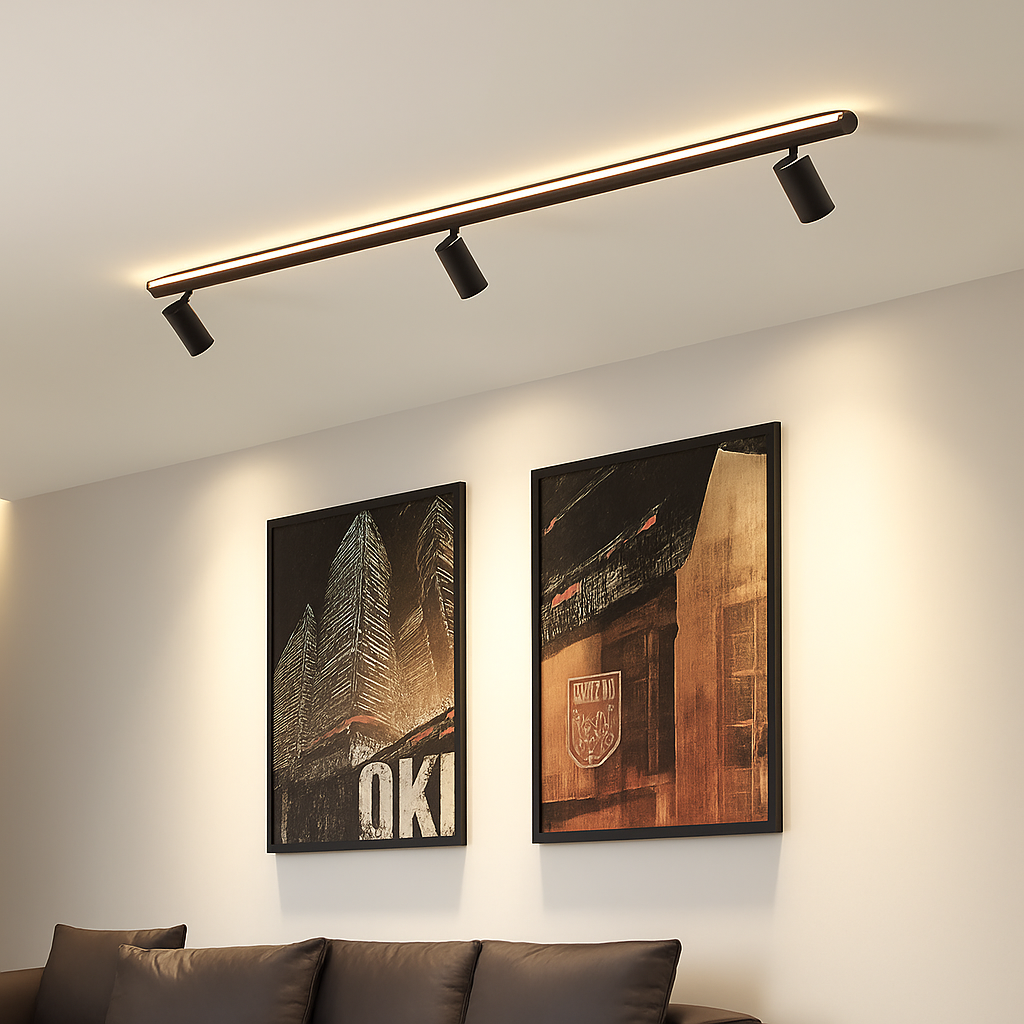 Plafonnier nordique moderne avec spots design élégant et lumineux Agathe Lueur - Esprit Épuré & Harmonie Intérieure