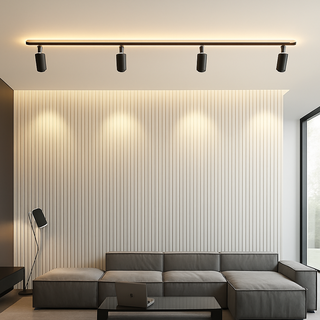 Plafonnier nordique moderne avec spots design élégant et lumineux Agathe Lueur - Esprit Épuré & Harmonie Intérieure