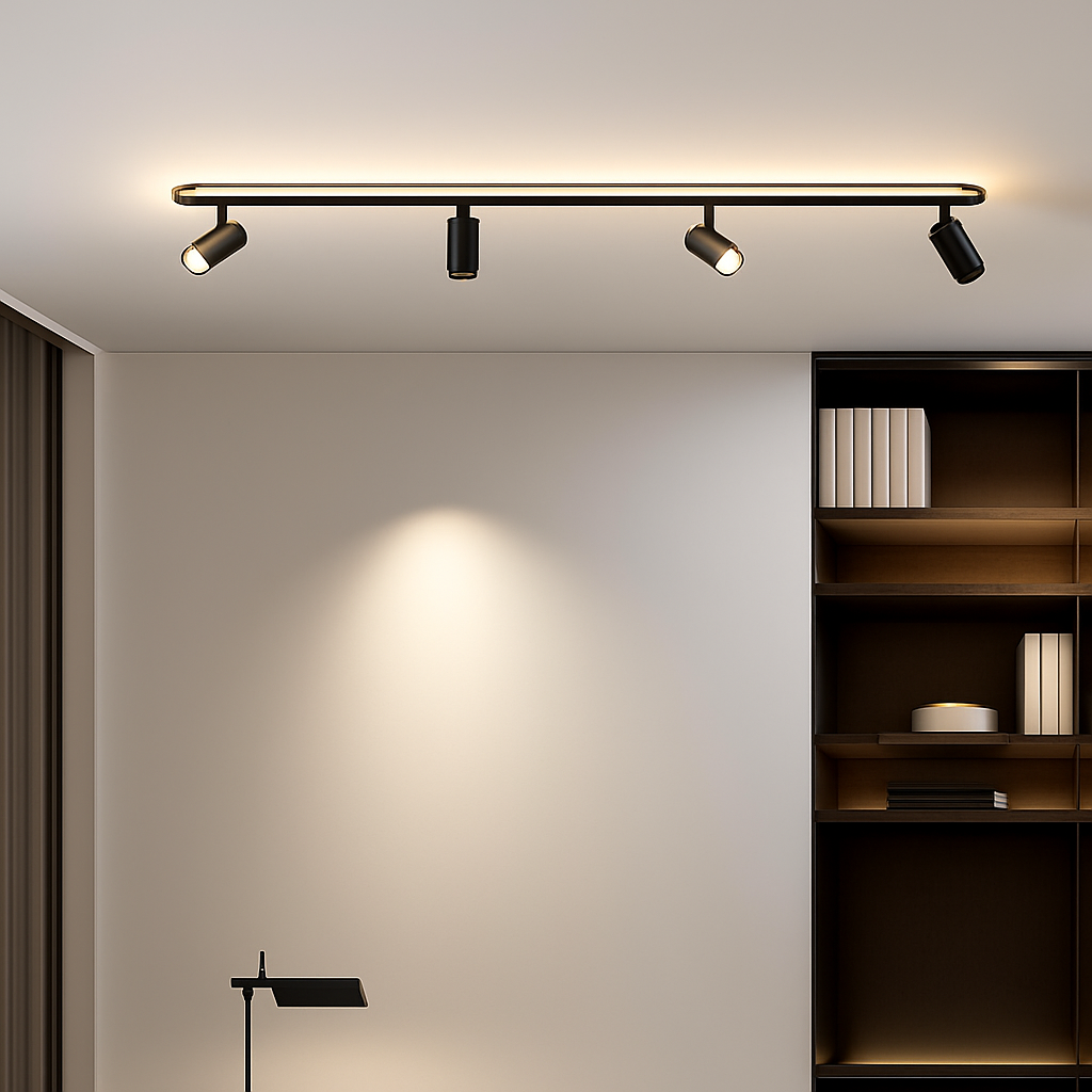 Plafonnier nordique moderne avec spots design élégant et lumineux Agathe Lueur - Esprit Épuré & Harmonie Intérieure